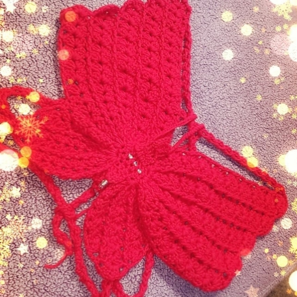 Butterfly crop top , handmade, any colors